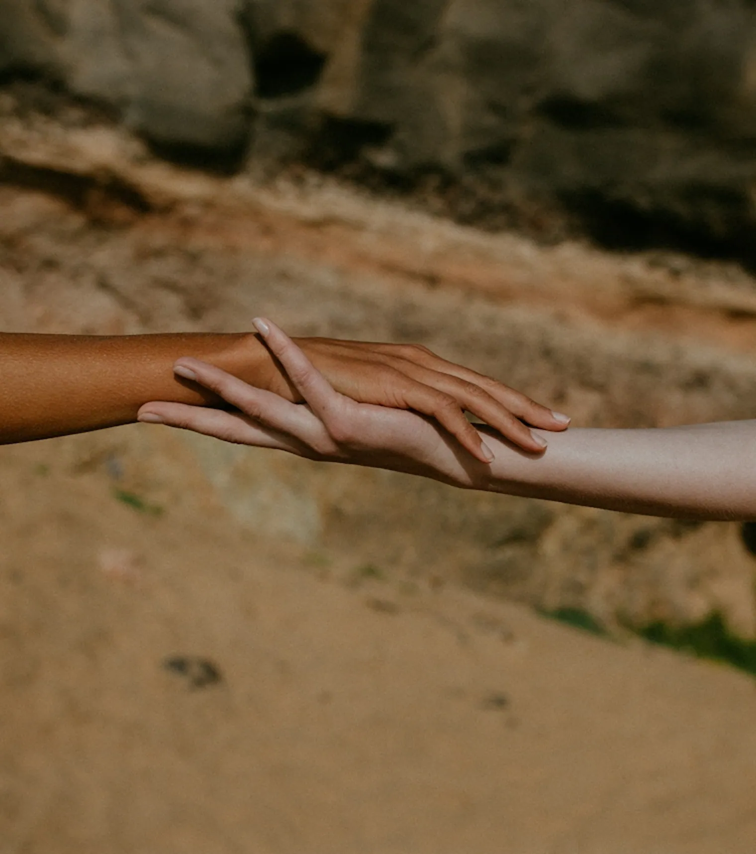 People connecting outdoors